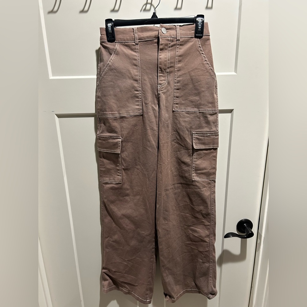 Rachel Paige Brown Cotton Blend Pants